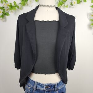 Mm Mm Black Blazer - Open Front Sz Small